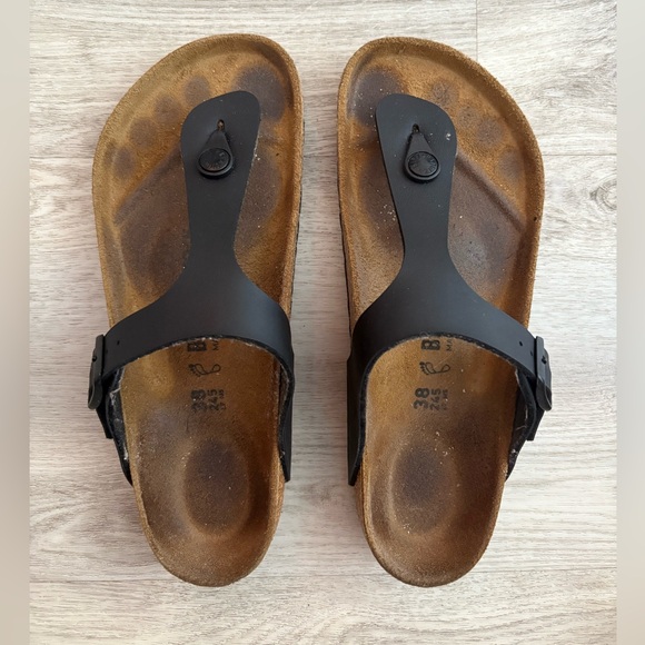 Birkenstock Gizeh Black Sandals, women’s Size 7-7.5, 38 - Picture 7 of 11